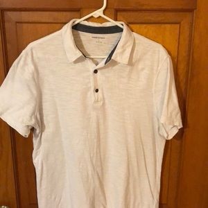 Banana Republic white shirt sleeve polo